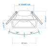 Led inbouwarmatuur | Vierkant diep | Zwart | GU10 fitting | Ø 80 mm | IP20 LDR08009 - 4