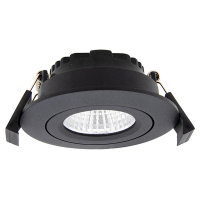 123led Led inbouwspot | Rond | 1800-3000K | Zwart | Ø 68mm | IP44 | Dimbaar | 6W  LDR02140