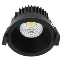 123led Led inbouwspot | Rond | 1800-3000K | Zwart | Diep | Ø 68mm | IP44 | Dimbaar | 6W  LDR02148