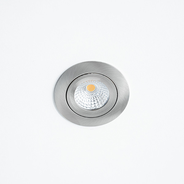 123led Led inbouwspot | Rond | 2000-2700K | Nikkel | Ø 68mm | IP44 | Dimbaar | 5.5W  LDR01976 - 2