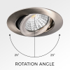 123led Led inbouwspot | Rond | 2000-2700K | Nikkel | Ø 68mm | IP44 | Dimbaar | 5.5W  LDR01976 - 3