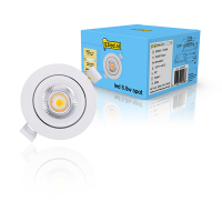 123led Led inbouwspot | Rond | 2000-2700K | Wit | Ø 68mm | IP44 | Dimbaar | 5.5W  LDR01972