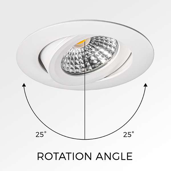 123led Led inbouwspot | Rond | 2000-2700K | Wit | Ø 68mm | IP44 | Dimbaar | 5.5W  LDR01972 - 3