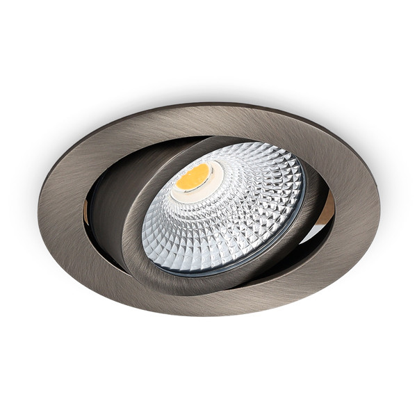 Led inbouwspot | Rond | 2700K-3000K-4000K | Gun Metal geborsteld | Ø 75 mm | IP65 | Dimbaar | 5W LDR02441 - 2