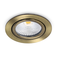 Led inbouwspot | Rond | 2700K-3000K-4000K | Messing | Ø 75 mm | IP65 | Dimbaar | 5W LDR02447