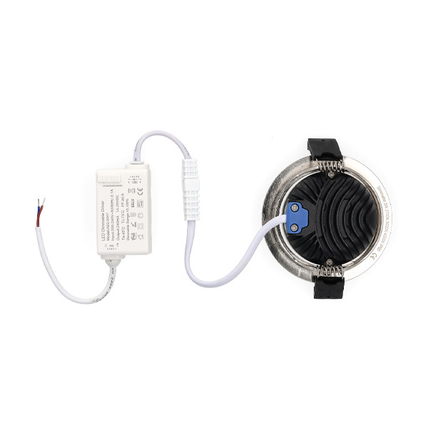 Led inbouwspot | Rond | 2700K-3000K-4000K | Nikkel | Ø 75 mm | IP65 | Dimbaar | 5W LDR02437 - 5