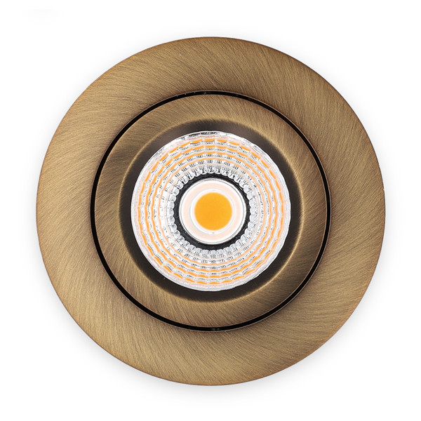 Led inbouwspot | Rond | 2700K | Geborsteld koper | Ø 68mm | IP44 | Dimbaar | 6W LDR02270 - 4