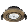 Led inbouwspot | Rond | 2700K | Geborsteld koper | Ø 68mm | IP44 | Dimbaar | 6W