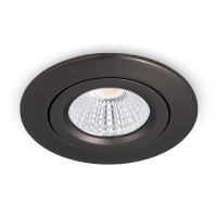 Led inbouwspot | Rond | 2700K | Gun metal mat | Ø 68mm | IP44 | Dimbaar | 6W LDR02264