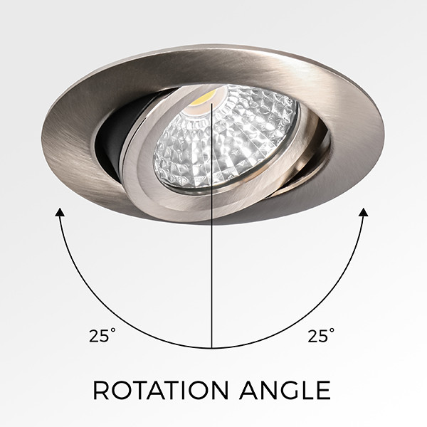 123led Led inbouwspot | Rond | 2700K | Nikkel | Ø 68mm | IP44 | Dimbaar | 5.5W  LDR01970 - 3