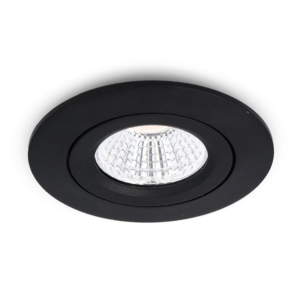 Led inbouwspot | Rond | 2700K | Zwart | Ø 68mm | IP44 | Dimbaar | 6W LDR02136 - 1