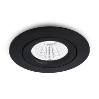 Led inbouwspot | Rond | 2700K | Zwart | Ø 68mm | IP44 | Dimbaar | 6W LDR02136