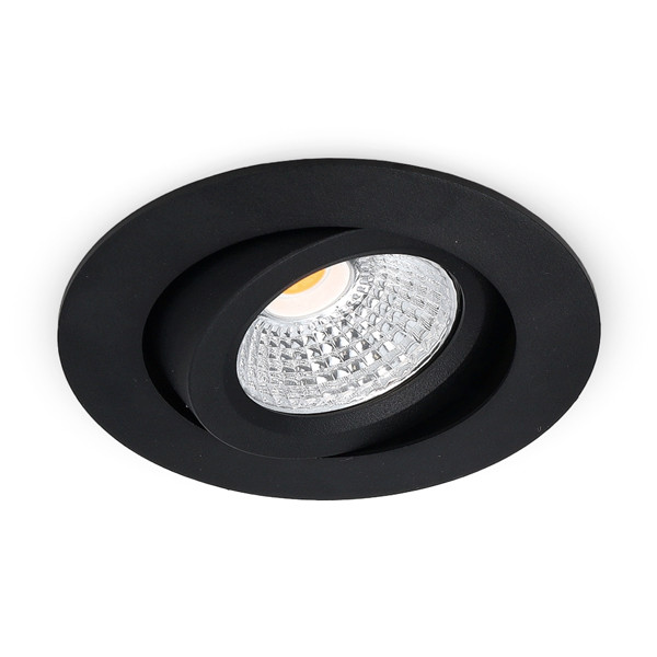 Led inbouwspot | Rond | 2700K | Zwart | Ø 68mm | IP44 | Dimbaar | 6W LDR02136 - 2