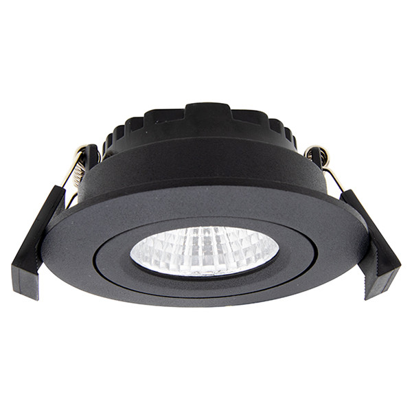 123led Led inbouwspot | Rond | 2700K | Zwart | Ø 68mm | IP44 | Dimbaar | 6W  LDR02136 - 1