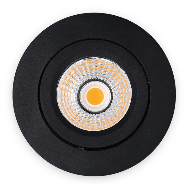 Led inbouwspot | Rond | 2700K | Zwart | Ø 68mm | IP44 | Dimbaar | 6W LDR02136 - 4