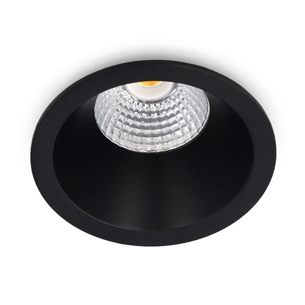 Led inbouwspot | Rond | 2700K | Zwart | Diep | Ø 68mm | IP44 | Dimbaar | 6W LDR02144 - 1