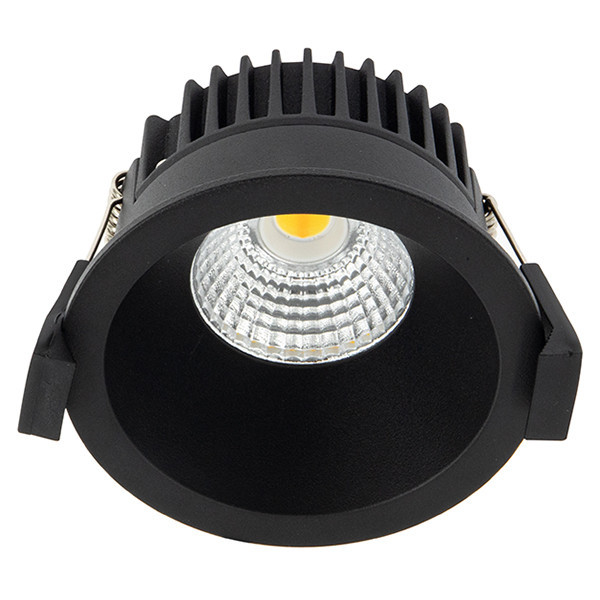 123led Led inbouwspot | Rond | 2700K | Zwart | Diep | Ø 68mm | IP44 | Dimbaar | 6W  LDR02144 - 1
