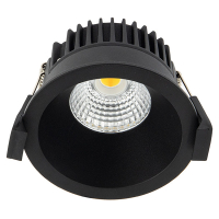 123led Led inbouwspot | Rond | 2700K | Zwart | Diep | Ø 68mm | IP44 | Dimbaar | 6W  LDR02144