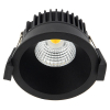 Led inbouwspot | Rond | 2700K | Zwart | Diep | Ø 68mm | IP44 | Dimbaar | 6W