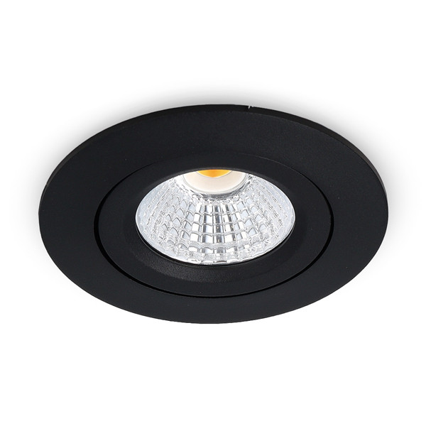 Led inbouwspot | Rond | Dim to Warm | 1800-3000K | Zwart | Ø 68mm | IP44 | Dimbaar | 6W LDR02140 - 1