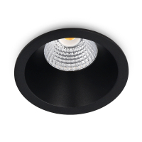 Led inbouwspot | Rond | Dim to Warm | 1800-3000K | Zwart | Diep | Ø 68mm | IP44 | Dimbaar | 6W LDR02148
