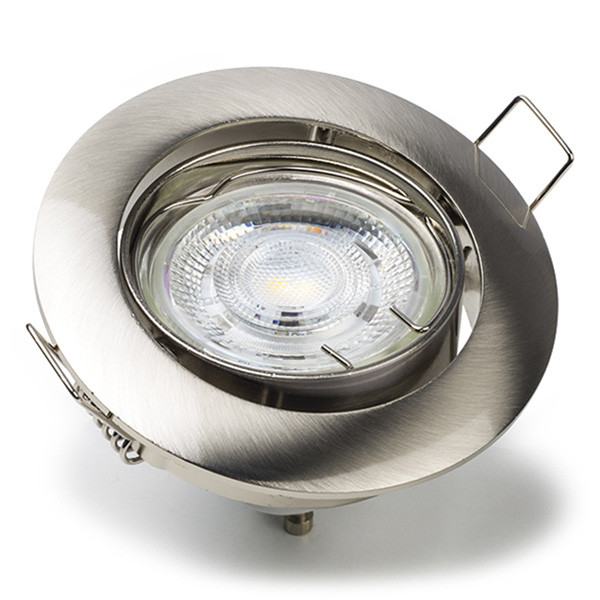 Led inbouwspot GU10 rond | Nikkel | 1800-2700K | Dimbaar | IP20 | 4W (50W) LDR08410 - 1