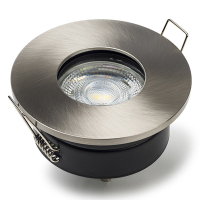 Led inbouwspot GU10 rond | Nikkel | 2200-2700K | Dimbaar | IP65 | 4W (50W) LDR08442