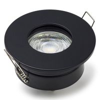 Led inbouwspot GU10 rond | Zwart | 1800-2700K | Dimbaar | IP65 | 4W (50W) LDR08438