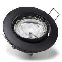 Led inbouwspot GU10 rond | Zwart | 2200-2700K | Dimbaar | IP20 | 4W (50W) LDR08406
