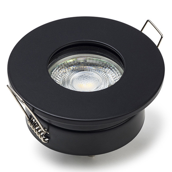Led inbouwspot GU10 rond | Zwart | 2200-2700K | Dimbaar | IP65 | 4W (50W) LDR08438 - 1