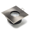 Led inbouwspot GU10 vierkant | Nikkel | 2700K | Dimbaar | IP65 | 4W (50W) LDR08452 - 1