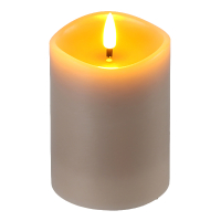 Led kaars 7,5 x 10 cm | Blow out functie | 3D vlam | Taupe LDR07427