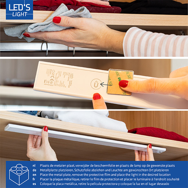 123led Led kastverlichting 60 cm | Beweging- en zwaaisensor | 3000-4000-6500K | Wit  LDR06821 - 4