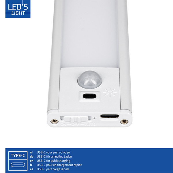 123led Led kastverlichting 60 cm | Beweging- en zwaaisensor | 3000-4000-6500K | Wit  LDR06821 - 6