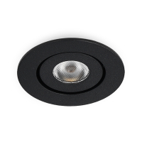 Led mini inbouwspot | Rond | 2700K | Zwart | Ø 42mm | IP44 | Dimbaar | 3W LDR02152