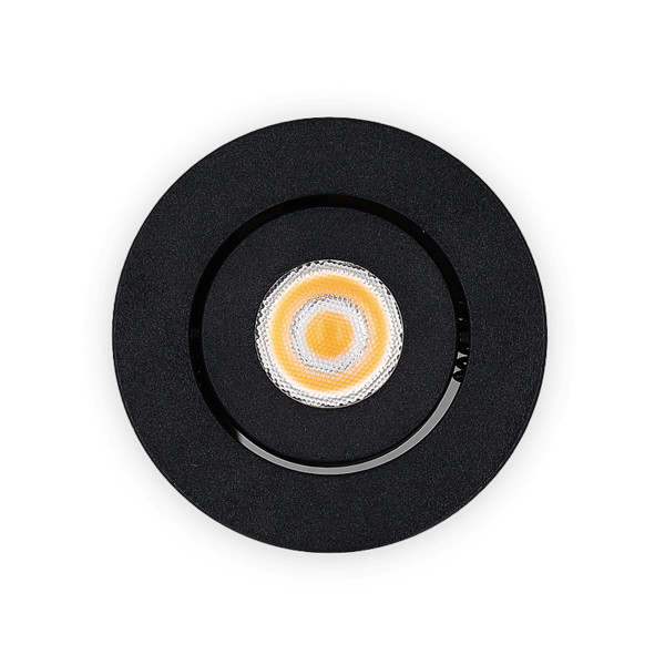 Led mini inbouwspot | Rond | 2700K | Zwart | Ø 42mm | IP44 | Dimbaar | 3W LDR02152 - 4