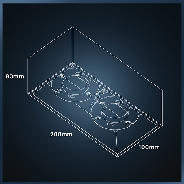 123led Led opbouwspot | Rechthoek | Wit | 2x GX53 fitting  LDR06593 - 3