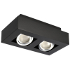 123led Led opbouwspot | Rechthoek | Zwart | 2x GU10 fitting  LDR07116 - 1