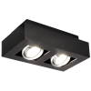 123led Led opbouwspot | Rechthoek | Zwart | 2x GU10 fitting  LDR07116 - 2