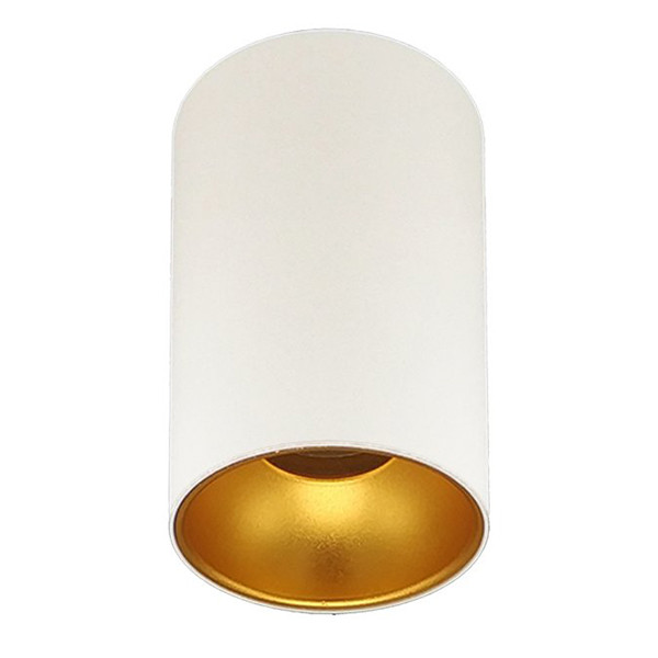 123led Led opbouwspot | Rond | Wit/Goud | GU10 fitting | Ø 80mm  LDR07120 - 1