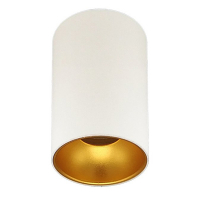 123led Led opbouwspot | Rond | Wit/Goud | GU10 fitting | Ø 80mm  LDR07120