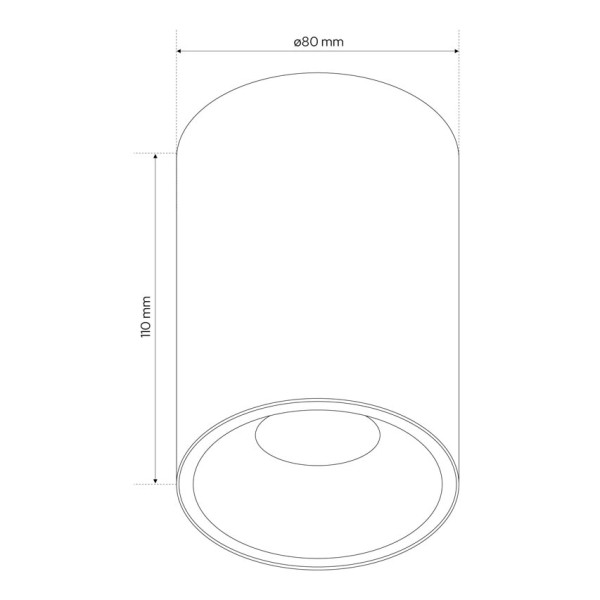 123led Led opbouwspot | Rond | Wit/Goud | GU10 fitting | Ø 80mm  LDR07120 - 5