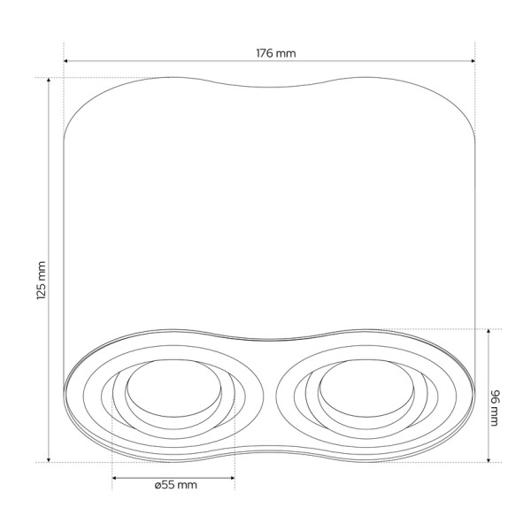 123led Led opbouwspot | Rond | Wit | 2x GU10 fitting  LDR07107 - 5