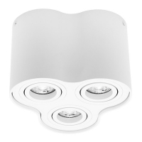 123led Led opbouwspot | Rond | Wit | 3x GU10 fitting  LDR07108