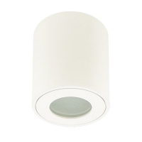 123led Led opbouwspot | Rond | Wit | GU10 fitting | Ø 80mm | IP44  LDR07118