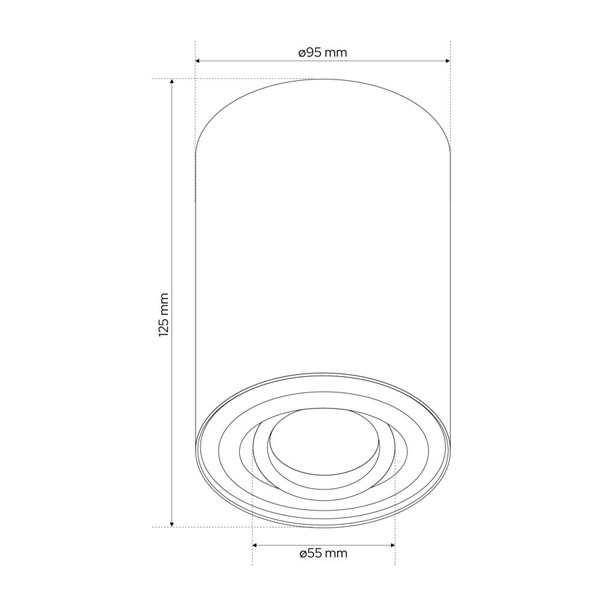 123led Led opbouwspot | Rond | Wit | GU10 fitting | Ø 95mm  LDR07105 - 6