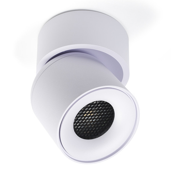 123led Led opbouwspot | Rond | Wit | Kantelbaar | GU10 fitting | Ø 94mm  LDR08026 - 1