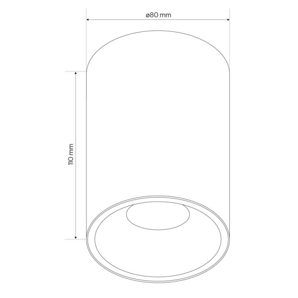 123led Led opbouwspot | Rond | Zwart/Goud | GU10 fitting | Ø 80mm  LDR07121 - 6