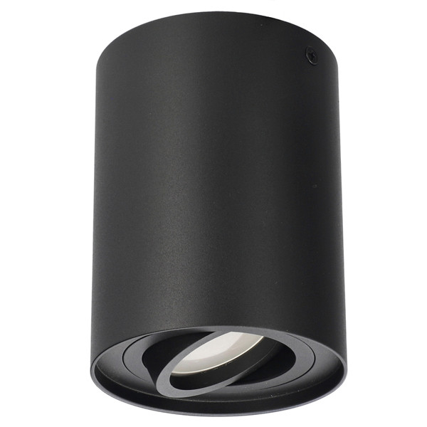 123led Led opbouwspot | Rond | Zwart | GU10 fitting | Ø 95mm  LDR07104 - 1