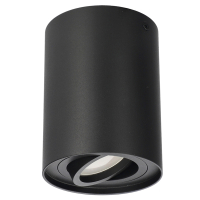 123led Led opbouwspot | Rond | Zwart | GU10 fitting | Ø 95mm  LDR07104